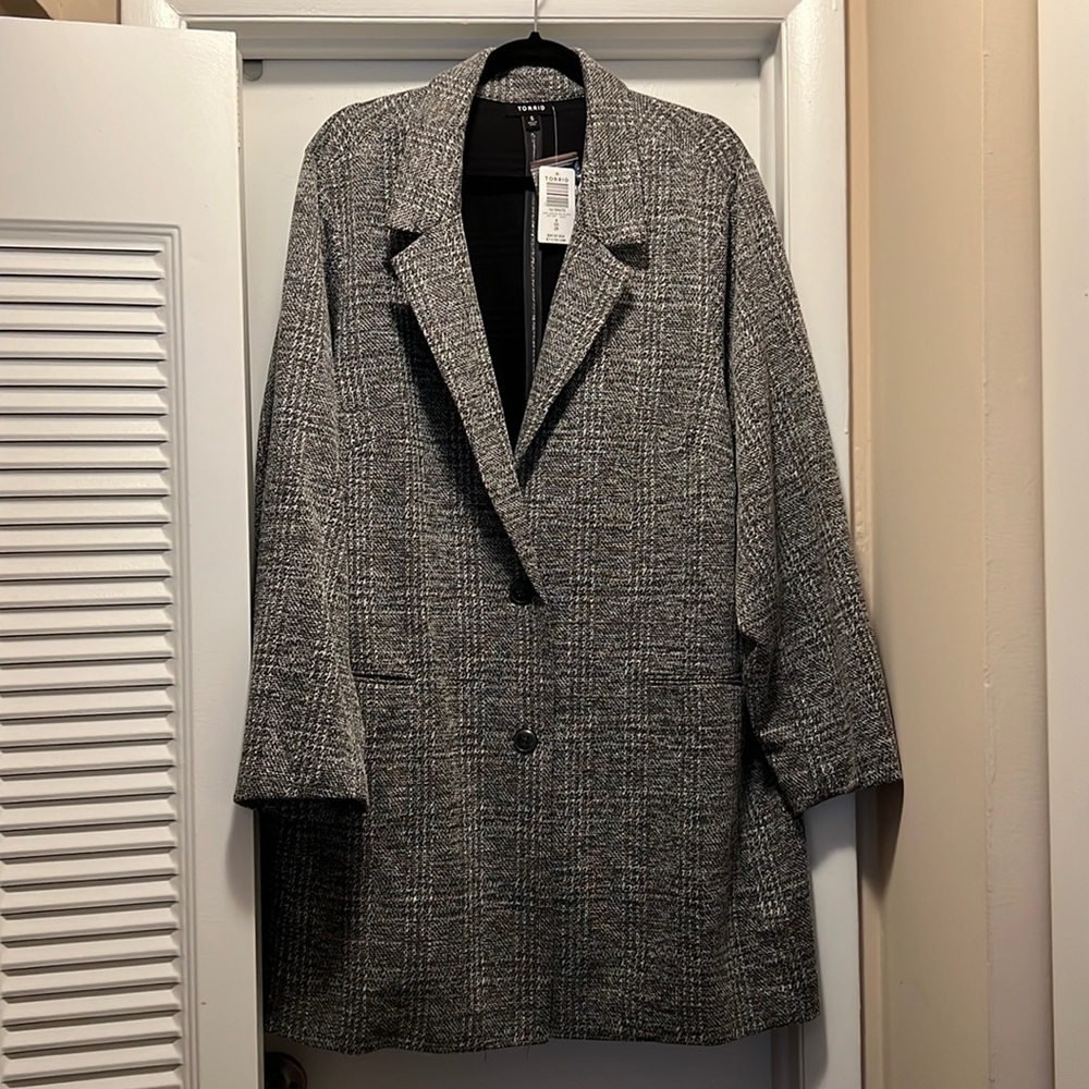 Torrid longline knit blazer